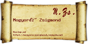 Mogyoró Zsigmond névjegykártya