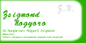 zsigmond mogyoro business card
