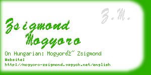 zsigmond mogyoro business card